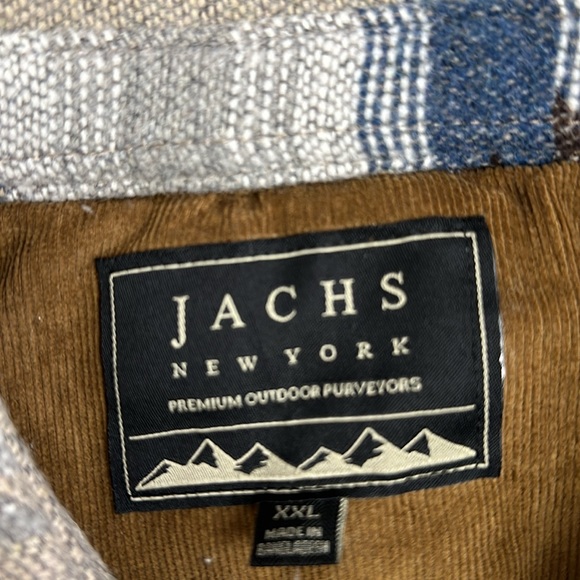 NWT Jachs Wool Blend Sherpa Lined Tan Blue Jacket Size XXL Shacket - Picture 2 of 14
